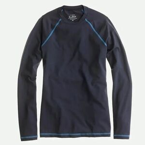 J. Crew NEW Navy Blue Women’s Swim Sun Shirt Long Sleeve SPF NWT Sz Small